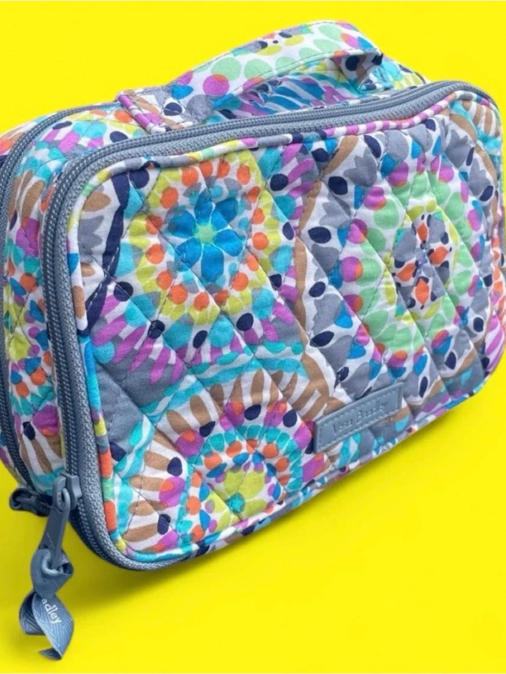 Vera Bradley Colorful Medallions Cosmetic Toiletries bags set of 2